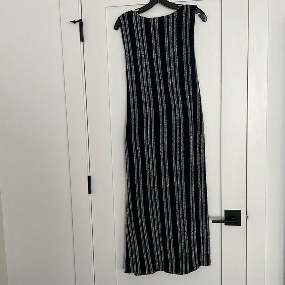Loft black and white striped maxi dress size XL - Picture 4 of 4